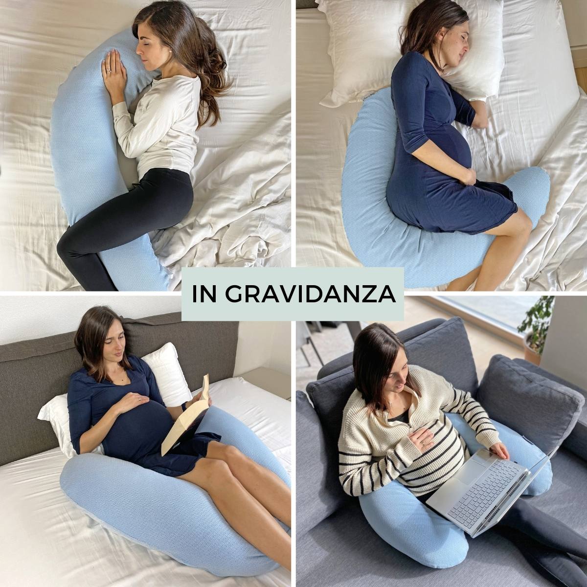BabyMonkey® Voedingskussen lichtblauw