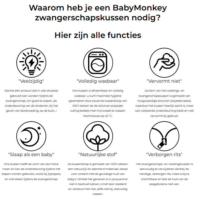 BabyMonkey® Voedingskussen bruin