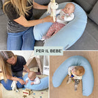 BabyMonkey® Voedingskussen lichtblauw