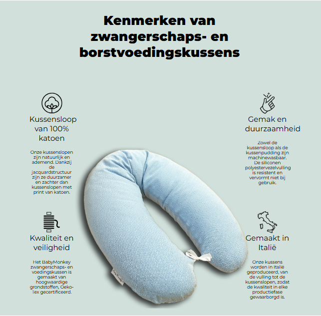 BabyMonkey® Voedingskussen donkergroen