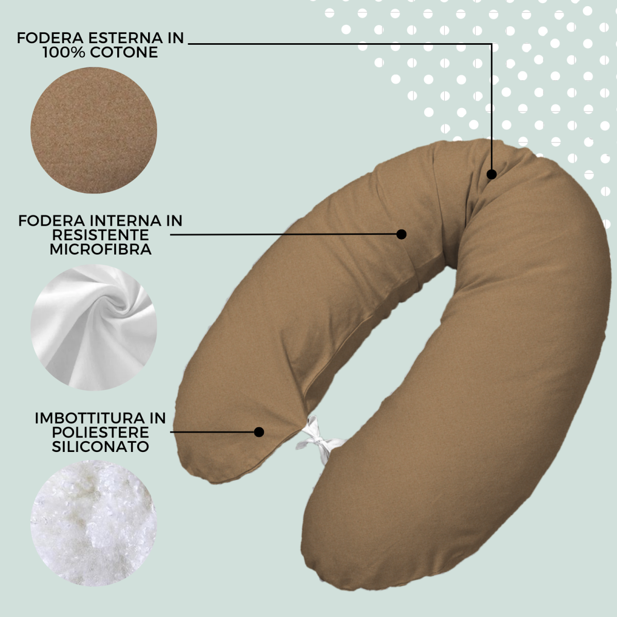 BabyMonkey® Voedingskussen bruin